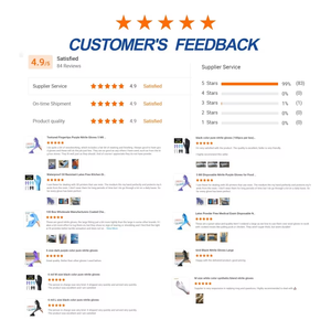 Guanti monouso in Nitrile nero 4mil per la preparazione di alimenti saloni di bellezza per capelli per animali domestici, protezione Anti-taglio e antiscivolo per mani e braccia - Product Image 4