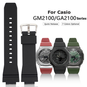 Correas de Reloj Personalizadas con Logotipo, Resistentes al Agua, Accesorios para Relojes <span class=keywords><strong>Casio</strong></span> <span class=keywords><strong>GM2100</strong></span> GA2100, Correas de TPU para Hombre, Correa de Reloj de Lujo de 16 mm - Product Image 2