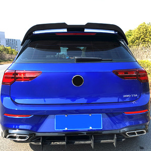 Volkswagen Golf 8 Rear Bumper Spoiler Piano Black Carbon Fiber ABS <b>Wing</b> Shaped 2020+ - Product Image 3
