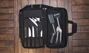 Échantillon gratuit Sac de rangement pour couteaux de cuisine Sac organisateur enroulable imperméable Voyage Portable Sac à couteaux de chef Sacs à usage spécial - Product Image 4