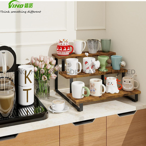 3-Tier Portable Lightweight Wooden Display <b>Riser</b> Stand 3-Step Straight Retail Tabletop Countertop Craft Shows Supermarket Rack - Product Image 5