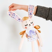 Fabricants de jouets en peluche personnalisés : lapins en peluche doux, animaux en peluche, jouets lapins amusants avec bracelet slap, OEM ODM, pour cadeaux d'enfants