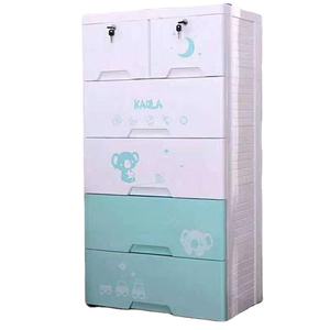 Tipo cassetto armadio di stoccaggio di plastica dei bambini del bambino armadio di stoccaggio armadio 4 strato di l'organizzazione di petto di cassetti - Product Image 5