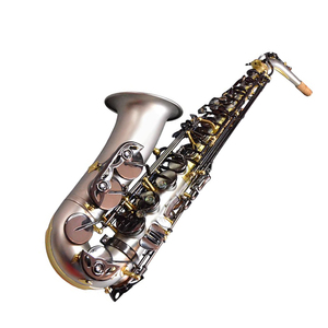 <span class=keywords><strong>Sassofono</strong></span> Contralto Professionale in Eb, Nichelato, Laccato Oro, Strumento a Fiato con Custodia Rigida e Bocchino - Product Image 1