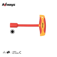 ALLWAYSTOOLS 1000v Clé à écrou isolée à poignée en T Outils à main professionnels VDE avec support OEM Système de mesure métrique