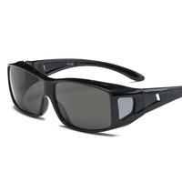 Lunettes de soleil grande taille à porter par-dessus, nouvelle collection, pour la conduite de nuit, lunettes de vision nocturne enveloppantes, vente chaude