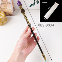 Meilleure vente transfrontalière : Accessoires baguettes de fée en cristal roulé double face, en pierre brute de quartz clair, signes du zodiaque