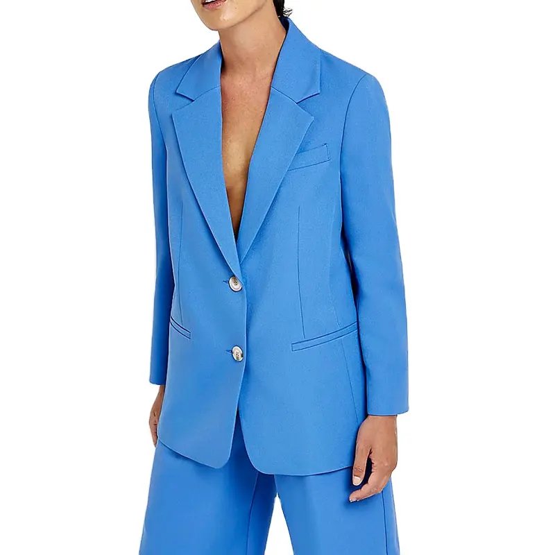 Fashion Elegant Notch Lapel Long Sleeves Suit Jacket OEM ODM Custom Women Casual Blazer For Business