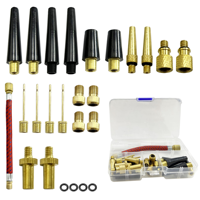Kit de pompe à CO2 avec adaptateur de valve, tuyau de gonflage, boîte de rangement, adaptateur de buse en cuivre ondulé pour vélo