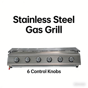 Barbecue à gaz en acier inoxydable à six brûleurs de la marque FUQI, personnalisable, de haute qualité, pour l'extérieur, garantie 1 an, facile à utiliser - Product Image 3