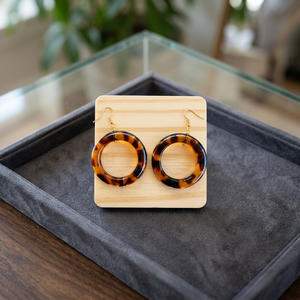 Pendientes Colgantes de Resina Estilo Bohemio, Accesorios de Moda Hechos a Mano para Mujer con Combinaciones de Colores Artísticas - Product Image 4