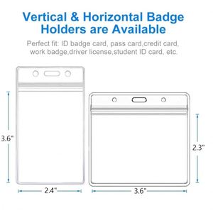 Porte-cartes transparent en PVC souple avec logo personnalisé, imperméable, pour badge d'identification - Product Image 2