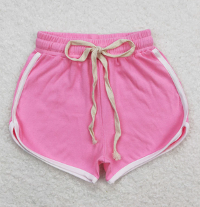 Pantalones Cortos Deportivos para Niña, Estilo Boutique, Color Sólido, Cintura con Cordón Ajustable - Product Image 3