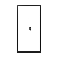 Armoire de rangement en acier gris clair, classeur en métal, à deux portes, deuxième main, 4 couches, meuble de rangement
