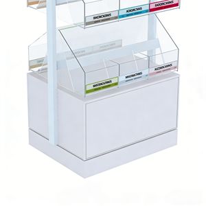 Organizador Acrílico Giratorio para Cuidado de la Piel, Exhibidor de Doble Cara con Estantes Metálicos para Cosméticos de Lujo, Exhibición de Sueros y Cremas - Product Image 6