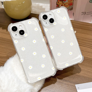 INS-style fresh floral phone case for iPhone 17 Pro Max, soft case for iPhone 14/15, fully covered case for iPhone 13/12 - Product Image 1