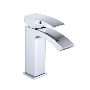 <span class=keywords><strong>Mitigeur</strong></span> de <span class=keywords><strong>lavabo</strong></span> cascade carré moderne en chrome, à poignée unique, monotrou, à poser sur le plan, double eau chaude/froide, anti-éclaboussures, avec valve en céramique - Product Image 6