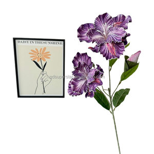 E-682 - Ramilletes de <span class=keywords><strong>Iris</strong></span> Artificiales EVA Hechos a Mano al por Mayor, 3 Cabezas, Flores Decorativas para Navidad y Graduación - Product Image 4