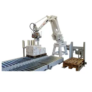 Otomatik robot sistemi paletleme makinesi fiyat paletleme ekipmanları hattı, çanta robotik paletleyici paketleme hattı