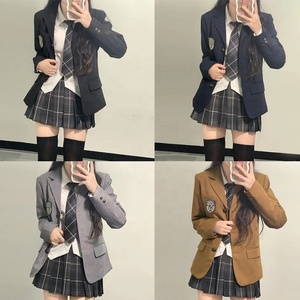 Uniforme scolaire japonais britannique pour filles, veste blazer, jupe plissée, ensemble de vêtements pour étudiantes, costume JK, costume de <span class=keywords><strong>marin</strong></span>, costume de cosplay - Product Image 2