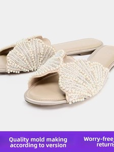 ZA 2026 – Nouvelles sandales plates respirantes style français à bout ouvert avec perles <span class=keywords><strong>pour</strong></span> <span class=keywords><strong>femme</strong></span>, idéales <span class=keywords><strong>pour</strong></span> la plage et les vacances - Product Image 6