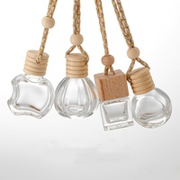 Flacon diffuseur de parfum de luxe vide de 10 ml pour voiture, avec couvercle en bois, pour vente en gros