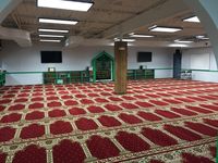 Tapis de prière de mosquée en polypropylène durable et résistant, facile à nettoyer, couleur rouge