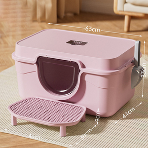 Extra-Large Open Cat Litter <b>Box</b> - Splash-Proof Semi-Enclosed Cat Toilet Factory <b>Drop</b>-Shipping - Product Image 4