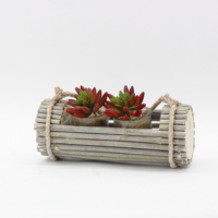 Plantation Fleur Pot Petit Pas Cher Bambou Utilisé avec Fleur/Plante verte Suspendus À La Main Sculpté Europe Propagateur Kits Gris