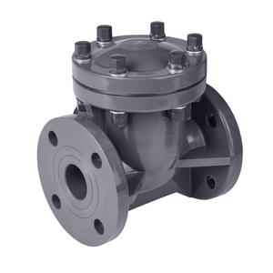 Rong Sheng UPVC <b>Swing</b> Check Valve Flanged DN50 <b>Single</b>-Lobed Structure For Water Pipe Horizontal Use - Product Image 1