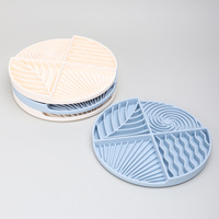Fournitures pour animaux de compagnie Soulagement de l'anxiété Personnalisé Mangeoire lente Chien Chat Lécher Pad Pet Lèche Mat Silicone Chien Lécher Tapis