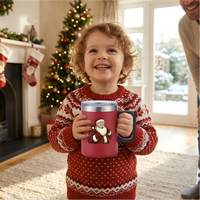 Gobelet à café américain de luxe personnalisé pour Noël, en acier inoxydable double paroi, isotherme et portable