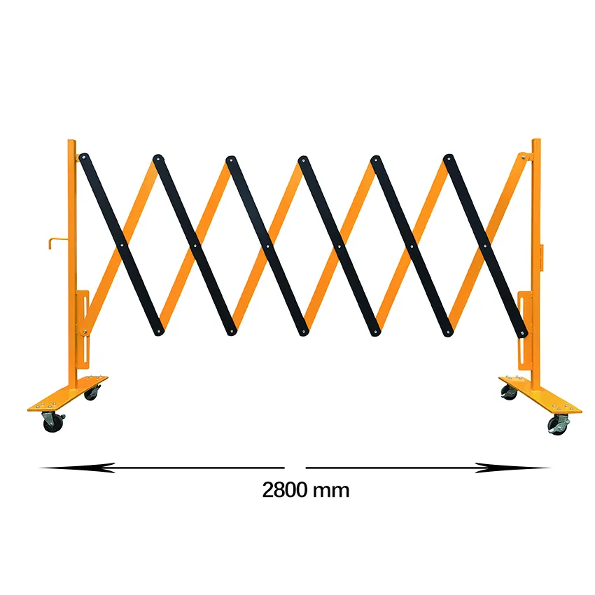 Barrera DE SEGURIDAD DE Metal plegable portátil Valla de advertencia de tráfico extensible Barrera de puerta de seguridad con recubrimiento de polvo de aluminio