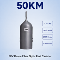 Cable de Fibra Óptica Monomodo OEM ODM de 50KM para UAV, G657A2, Resistente a la Flexión, en Rollo