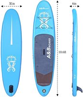 Planche à pagaie gonflable SUP de qualité supérieure 10'6 pieds, planche à pagaie gonflable, planche à pagaie de pêche avec siège de kayak