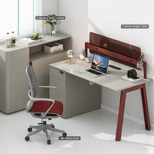 Simple Style Jieao C Series 1 Person Single Office Furniture Multi-purpose Workstation With Cabinet