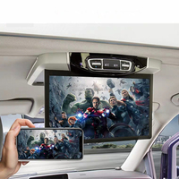 TV Mobil Atap 15,6 inci Ultra-tipis dengan Dudukan Lipat untuk Kendaraan, Bus, dan Mobil, Layar Monitor LCD TFT Android