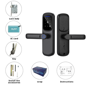 Qunn Thông Minh Không Dây Key Vân Tay Cửa Khóa Tuya Thông Minh Cửa Khóa Tttlock Cho Cửa Gỗ Mật Khẩu Kỹ Thuật Số Thẻ <span class=keywords><strong>Wifi</strong></span> Mạng - Product Image 5