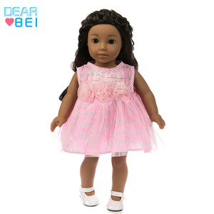 Abito da Sera Rosa da <span class=keywords><strong>Principessa</strong></span> Dearbei per Bambole da 43-45 cm e 18 Pollici, Vestiti per Bambole Neonato e American Girl - Product Image 2