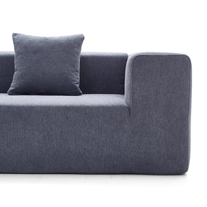 Mobilier de salon canapé 3 places doux et confortable en tissu blanc moderne de luxe - Product Image 3