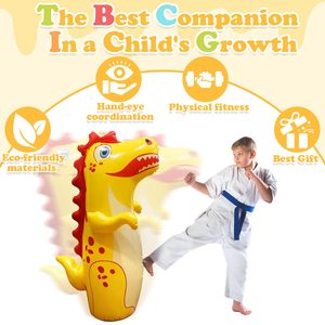 Oferta Especial: Saco de Boxeo Inflable de Dinosaurio, Juguete de Boxeo Rebotador para Niños, para Interiores y Exteriores - Product Image 3