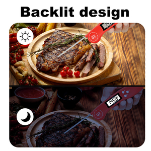 Thermomètre numérique magnétique sans danger pour les aliments avec lecture instantanée multicolore-Parfait pour la viande, le barbecue, le four, la friteuse à air et le bain de bébé - Product Image 5