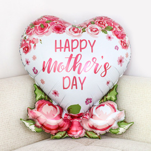 Palloncini per la Festa della Mamma, Decorazioni per Feste, Cesto di Fiori Rosa, Vaso <span class=keywords><strong>a</strong></span> Cuore, Grembiule, Scatola Regalo, Palloncino in Foil ad Elio, Ti Amo Mamma - Product Image 5
