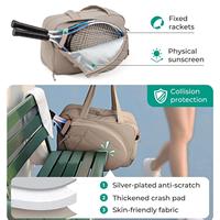 Sac de sport portable pour raquettes de squash et de tennis, sac à main professionnel polyvalent, sac à dos de fitness, résistant à l'eau avec fermeture éclair