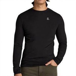 Atmungsaktives Übergrößen-T-Shirt mit Mescal-Passform, Langarm, aus Baumwolle und Bambusfaser, Vliesstoff, mit individuellem Logo-Design auf der Vorderseite, Casual-Stil - Product Image 1