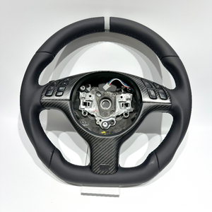 Pour <span class=keywords><strong>E46</strong></span> M5, <span class=keywords><strong>volant</strong></span> de voiture sport en <span class=keywords><strong>cuir</strong></span> véritable <span class=keywords><strong>à</strong></span> 3 branches avec finition mate, compatible avec les modèles E92/E90/E91/<span class=keywords><strong>E46</strong></span>/E81/E84 - Direct usine - Product Image 1
