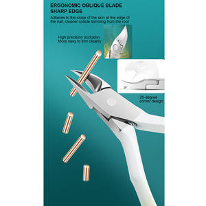 Pince à cuticules et ongles incarnés personnalisée en acier inoxydable, ciseaux de manucure pour peaux mortes, outils de pédicure, coupe-ongles - Product Image 2