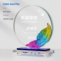 Trophée personnalisé en cristal, forme de sommet de montagne bleue, plusieurs styles, pour reconnaissance des équipes et des employés