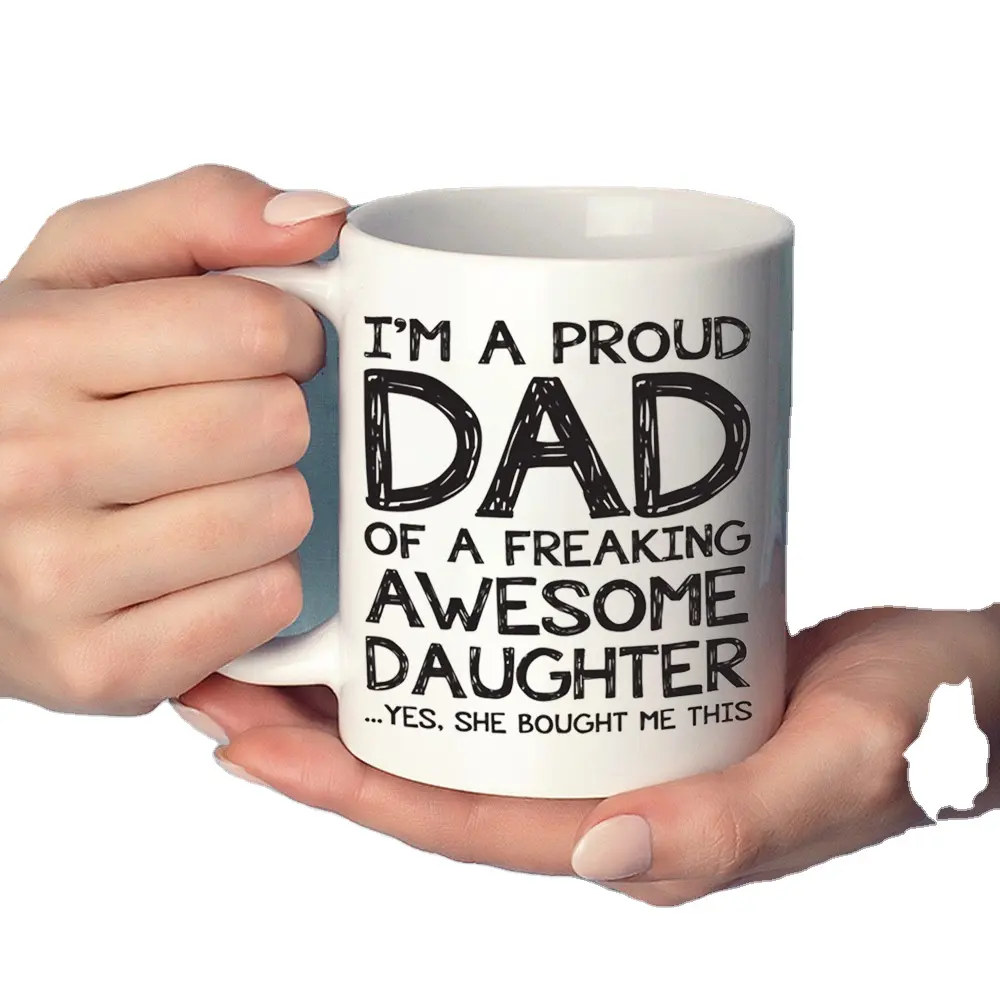 Awesome Daughter Funny Coffee Mug Fathers Day Dad Gifts Daughter Best Gifts Proud Dad for Dad from Daughter Child