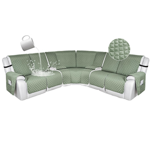 Housse de protection imperméable gaufrée <span class=keywords><strong>vert</strong></span> menthe clair anti-animaux pour fauteuil inclinable, couverture intégrale à 360 degrés avec fixation par cordes élastiques - Product Image 1